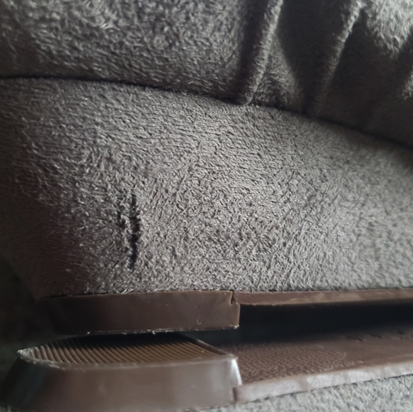 Live Life by Sanctuary Gray Sueded Fabric Wedge Heel Shoes- Sz 9 - Picture 15 of 15